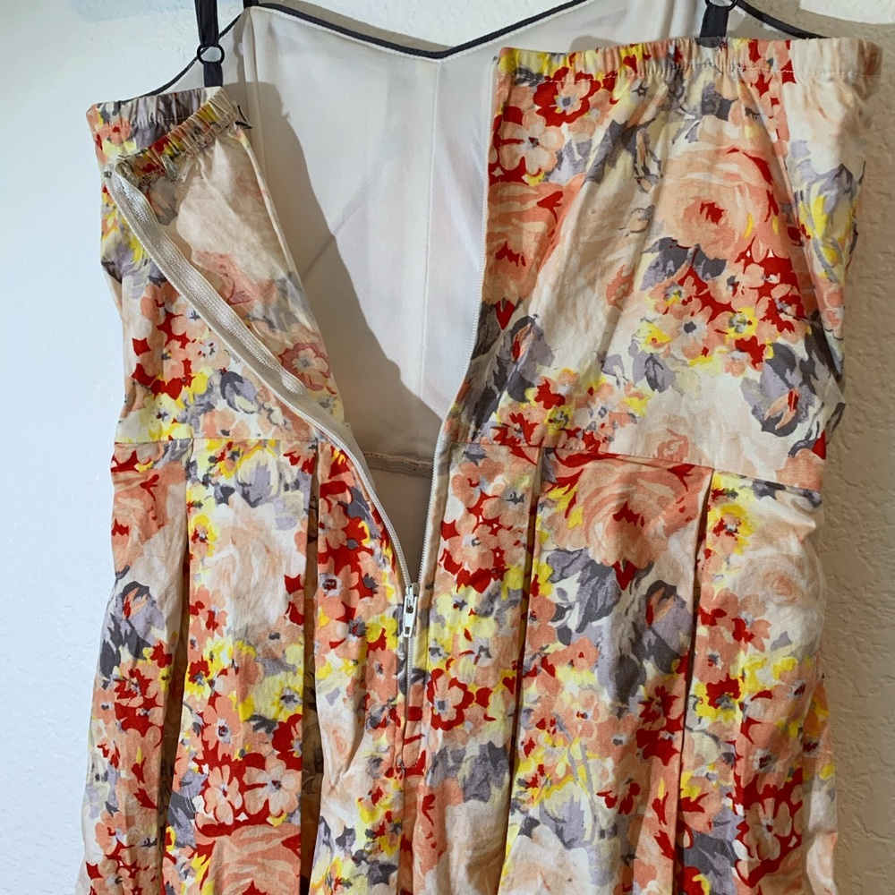 GIRLS FLORAL DRESS PLEATED LINED - Picture 3 of 4